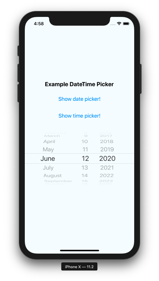 DatePicker on iOS